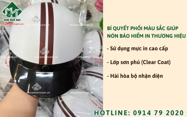 Bí quyết phối màu sắc giúp nón bảo hiểm in thương hiệu