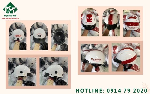 Những dự án in nón bảo hiểm logo công ty thành công