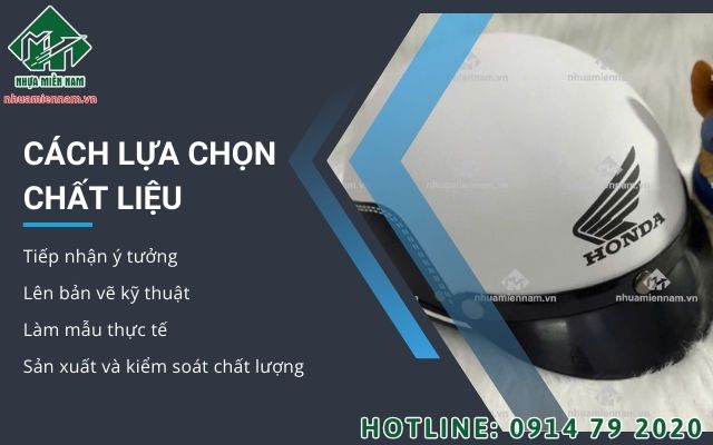 Cách lựa chọn chất liệu khi sản xuất nón bảo hiểm theo yêu cầu làm quà tặng
