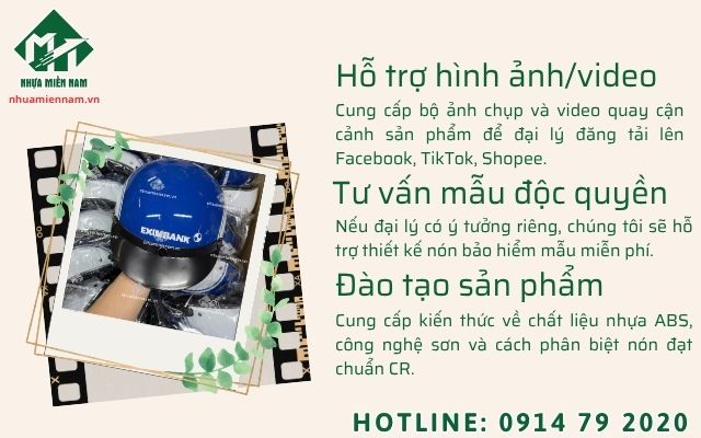 Chính sách hỗ trợ đại lý thiết kế nón bảo hiểm