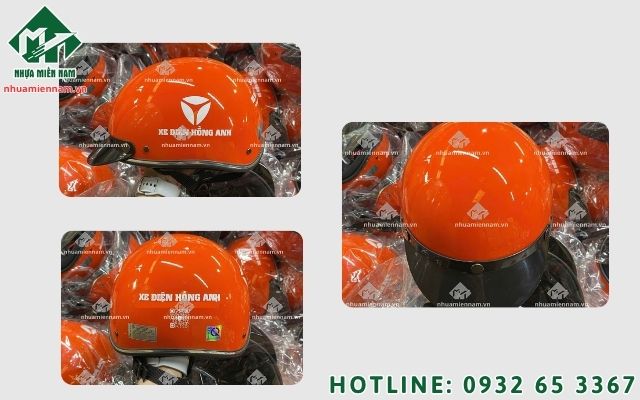 Đảm bảo độ nhận diện thương hiệu với quy trình in ấn tại xưởng in logo nón bảo hiểm