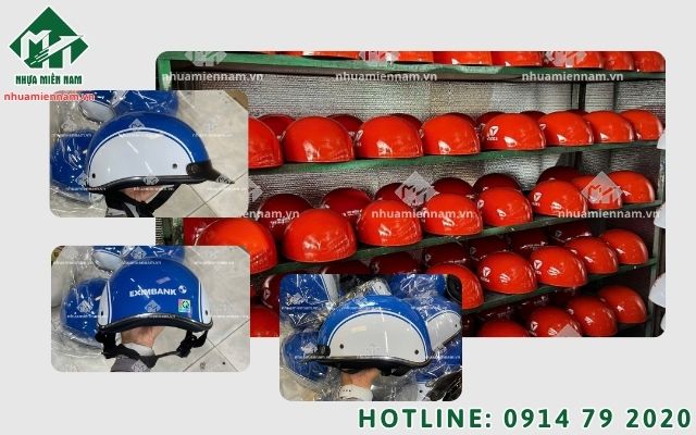 Giải pháp sản xuất nón bảo hiểm 3/4 in logo nâng tầm đẳng cấp các sự kiện VIP