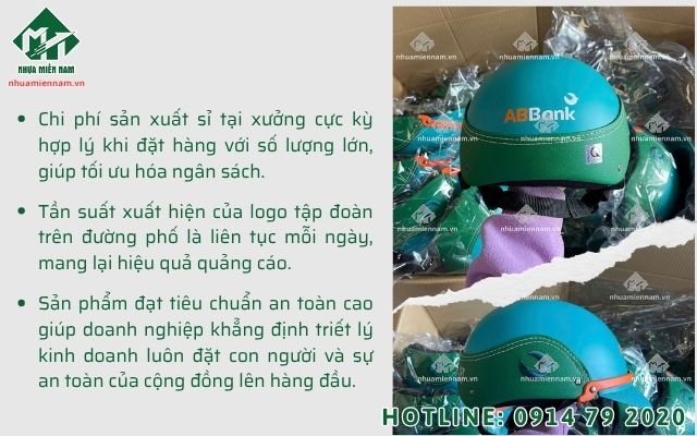 Làm nón bảo hiểm quà tặng doanh nghiệp cho cổ đông