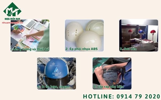 Quy trình sản xuất nón bảo hiểm chuẩn iso tại xưởng