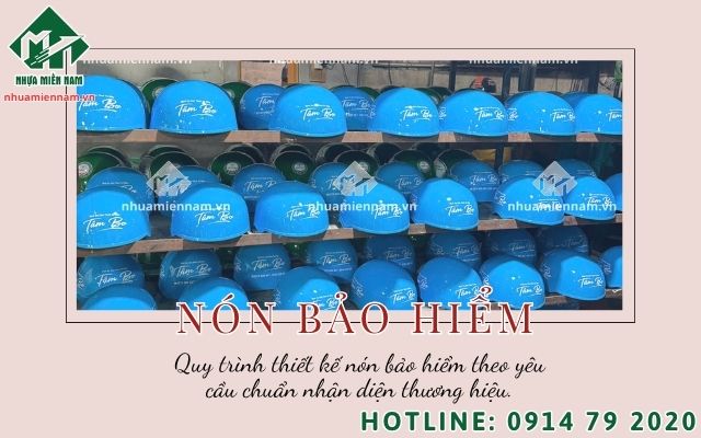 Quy trình thiết kế nón bảo hiểm theo yêu cầu chuẩn nhận diện thương hiệu