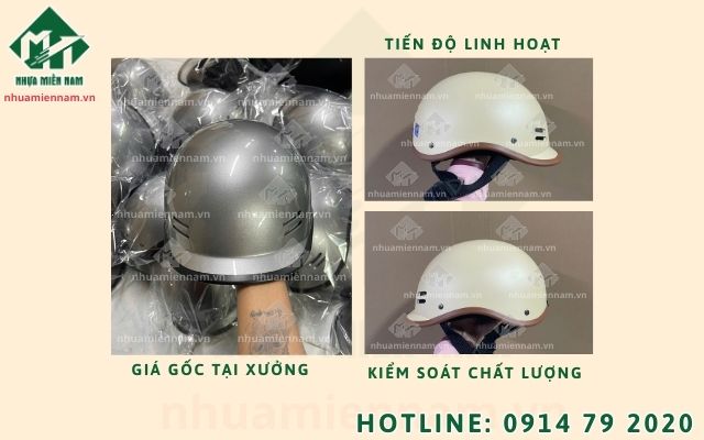 Tại sao nên đặt trực tiếp tại xưởng sản xuất nón bảo hiểm số lượng lớn?