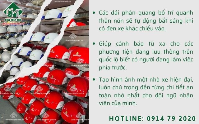 Tăng khả năng nhận diện thương hiệu nhà xe bằng nón bảo hiểm