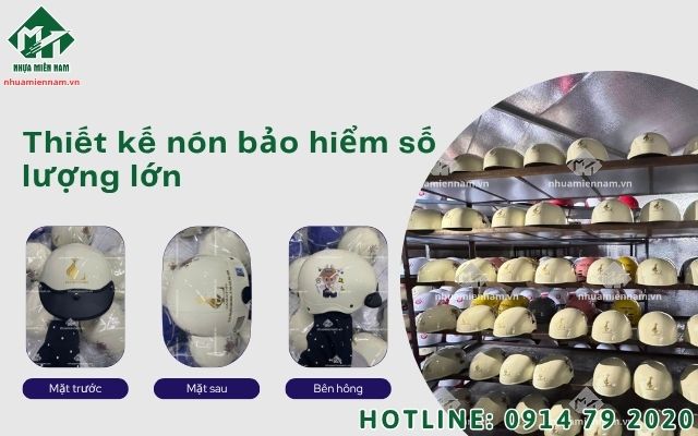 Thiết kế nón bảo hiểm sơn nhám số lượng lớn cho các hãng xe máy và salon phân phối lớn