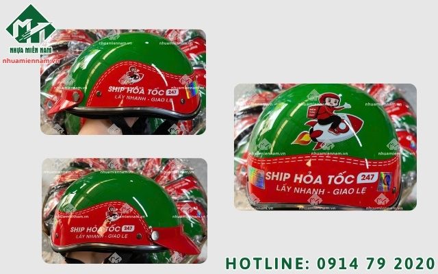 Tiêu chuẩn kiểm định khắt kê đảm bảo nón bảo hiểm đạt chuẩn tem CR in logo cho đối tác di chuyển