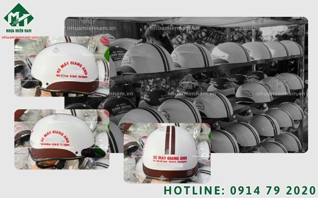Xu hướng lựa chọn in logo nón bảo hiểm nửa đầu (1/2) cho chiến dịch đại trà