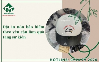 Đặt in nón bảo hiểm theo yêu cầu làm quà tặng sự kiện