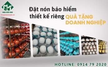 Đặt nón bảo hiểm thiết kế riêng quà tặng doanh nghiệp