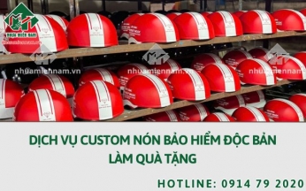 Dịch vụ custom nón bảo hiểm độc bản làm quà tặng