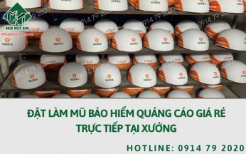 Đặt làm mũ bảo hiểm quảng cáo giá rẻ trực tiếp tại xưởng