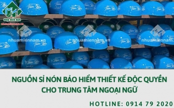 Nguồn sỉ nón bảo hiểm thiết kế độc quyền cho trung tâm ngoại ngữ