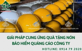 Giải pháp cung ứng quà tặng nón bảo hiểm quảng cáo công ty